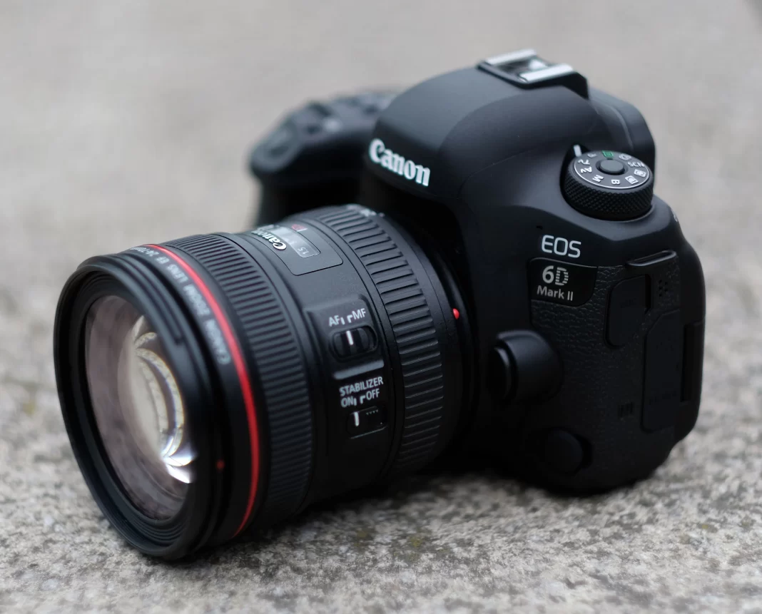 DSLR camera, Canon EOS 6D Mark II.
