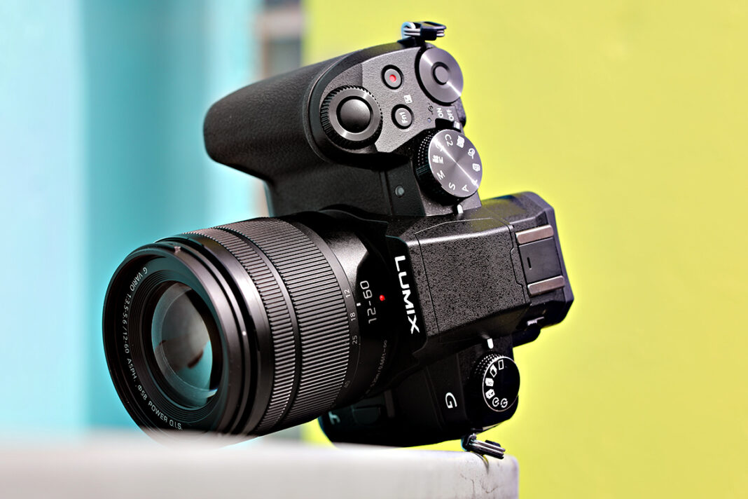 The Lumix DMC-G85 camera.