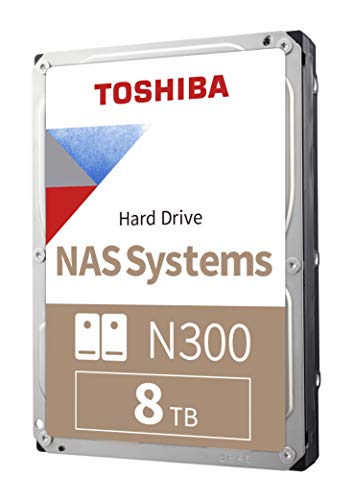 Toshiba (HDWN180XZSTA) N300 8TB NAS 3.5-Inch NAS Hard Drive