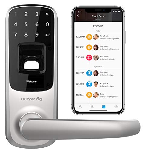 Ultraloq UL3 BT Bluetooth Enabled Fingerprint and Touchscreen Smart Lock 5-in-1 Entry Lock